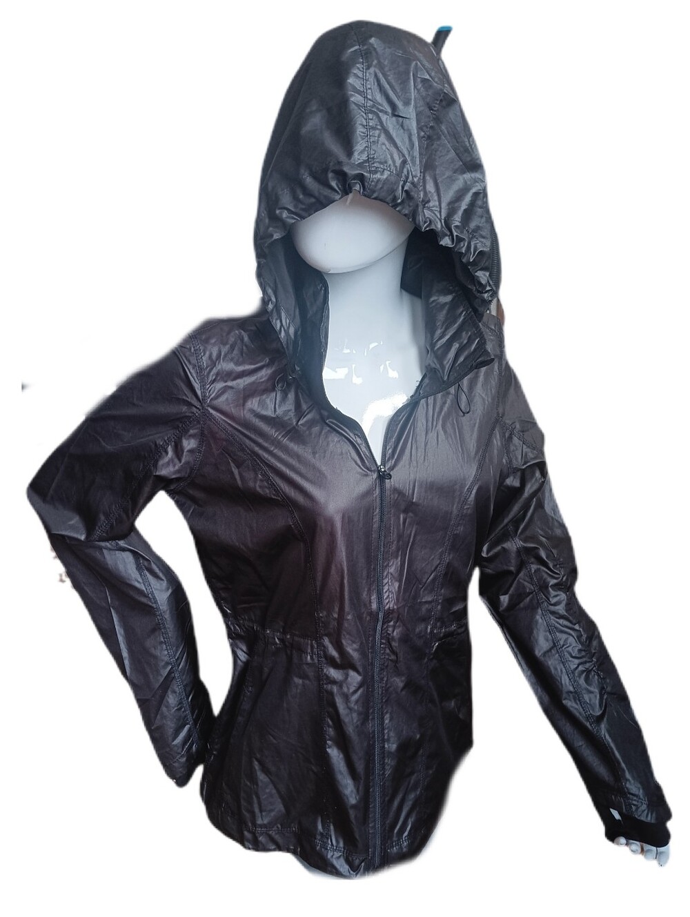 NOW $5. Women's Black Hooded Lightweight Jacket